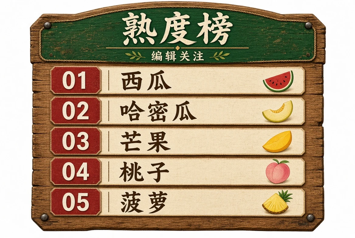 熟度榜栏目图